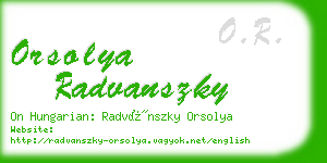 orsolya radvanszky business card